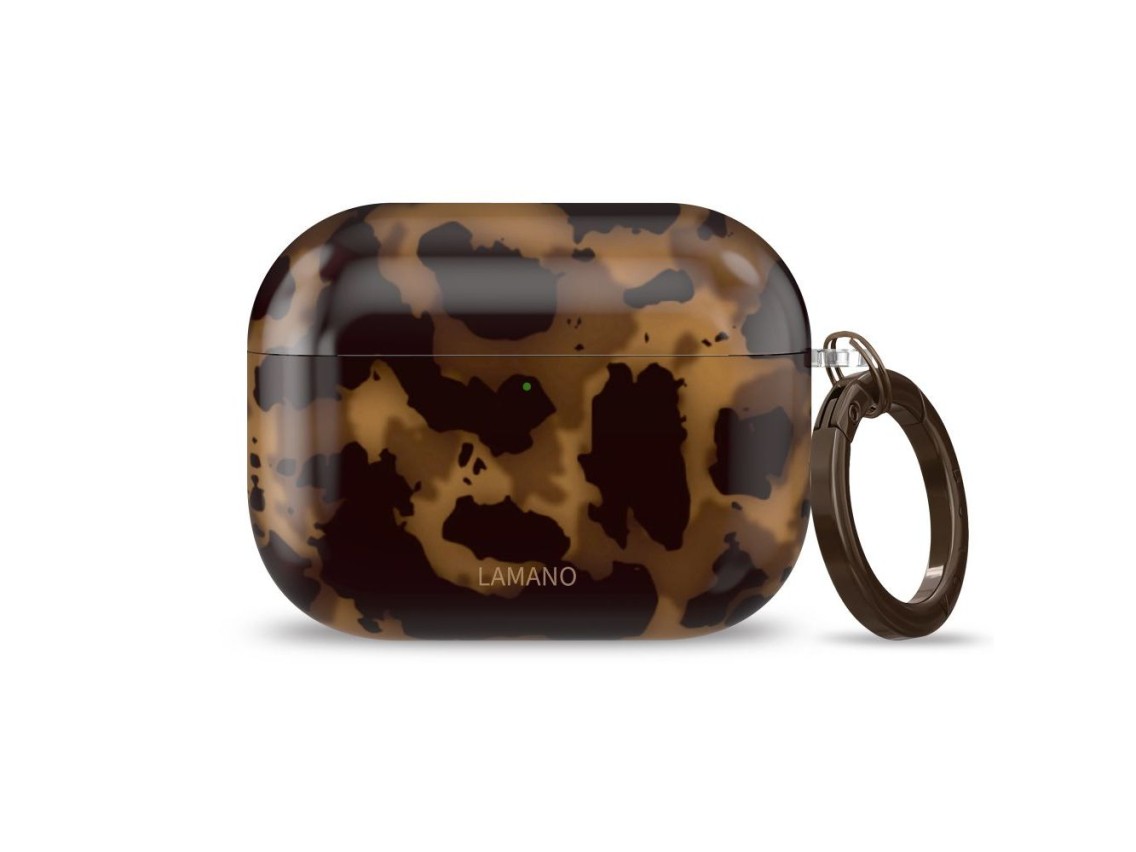 Capa Tech-Protect Lamano para AirPods Pro 1/2 - preta e marrom
