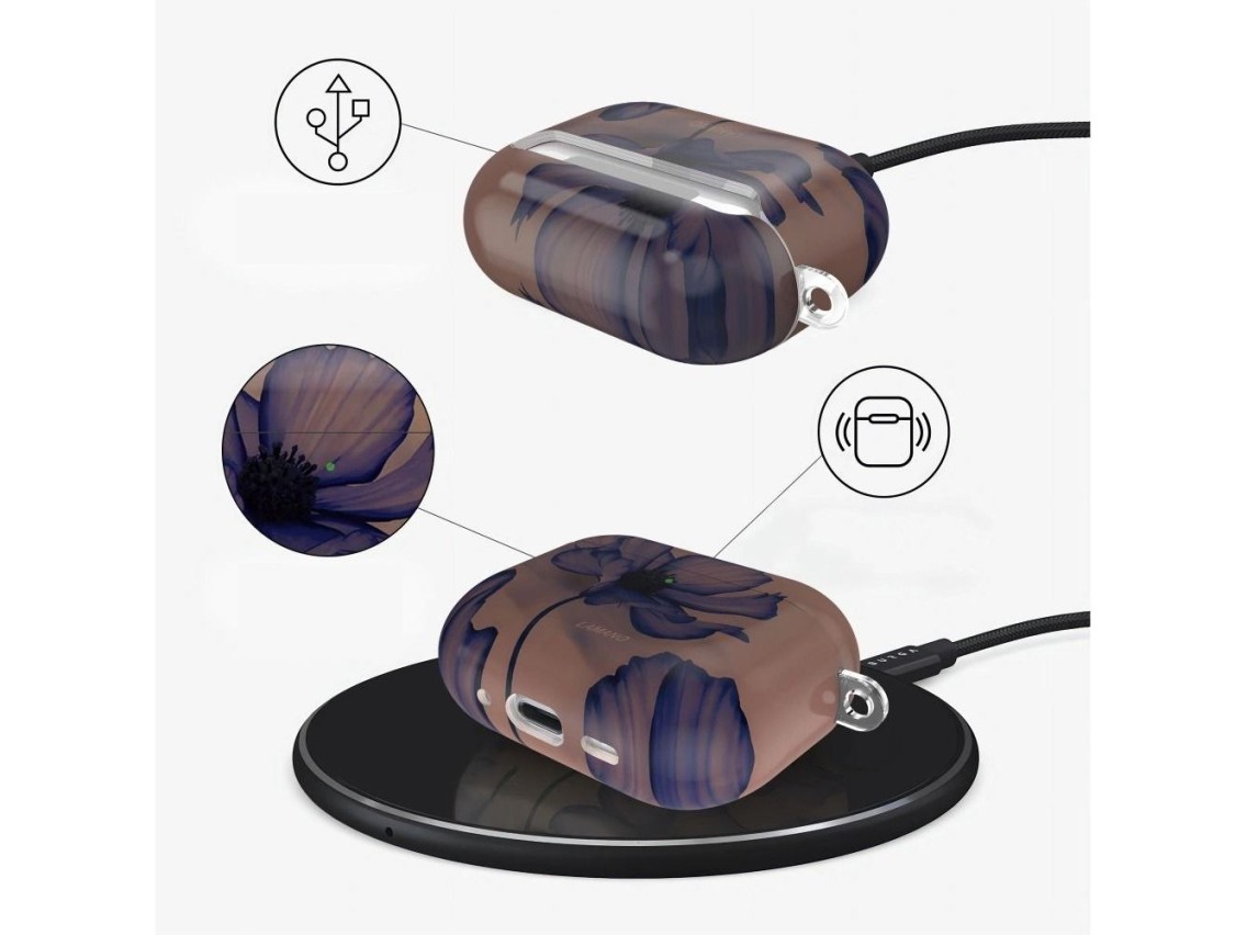Capa Tech-Protect Lamano para AirPods Pro 1/2 - marrom-roxo