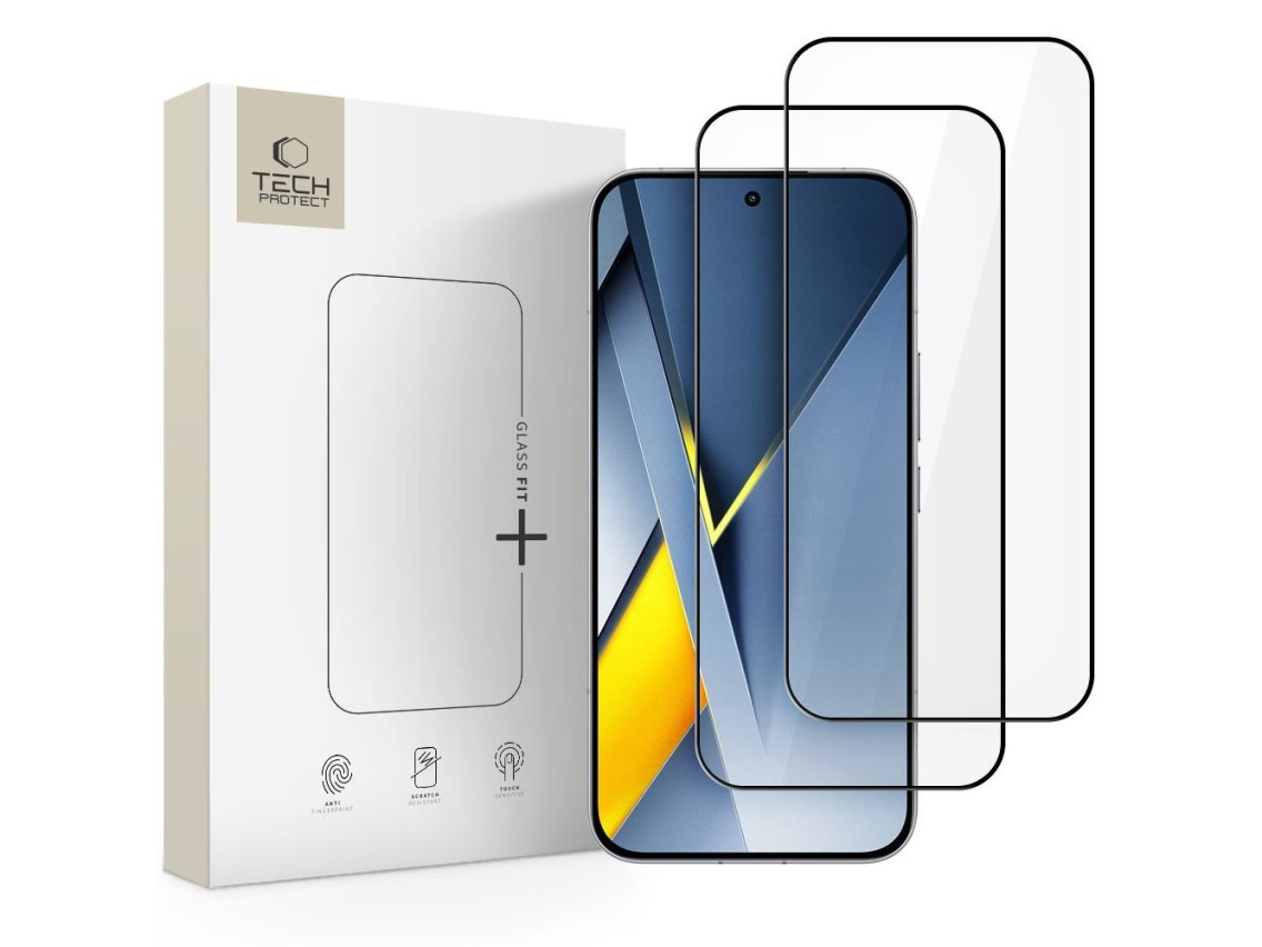 Tech-Protect Glass Fit+ 2-pack for Xiaomi Poco F8 Pro Ultra - black