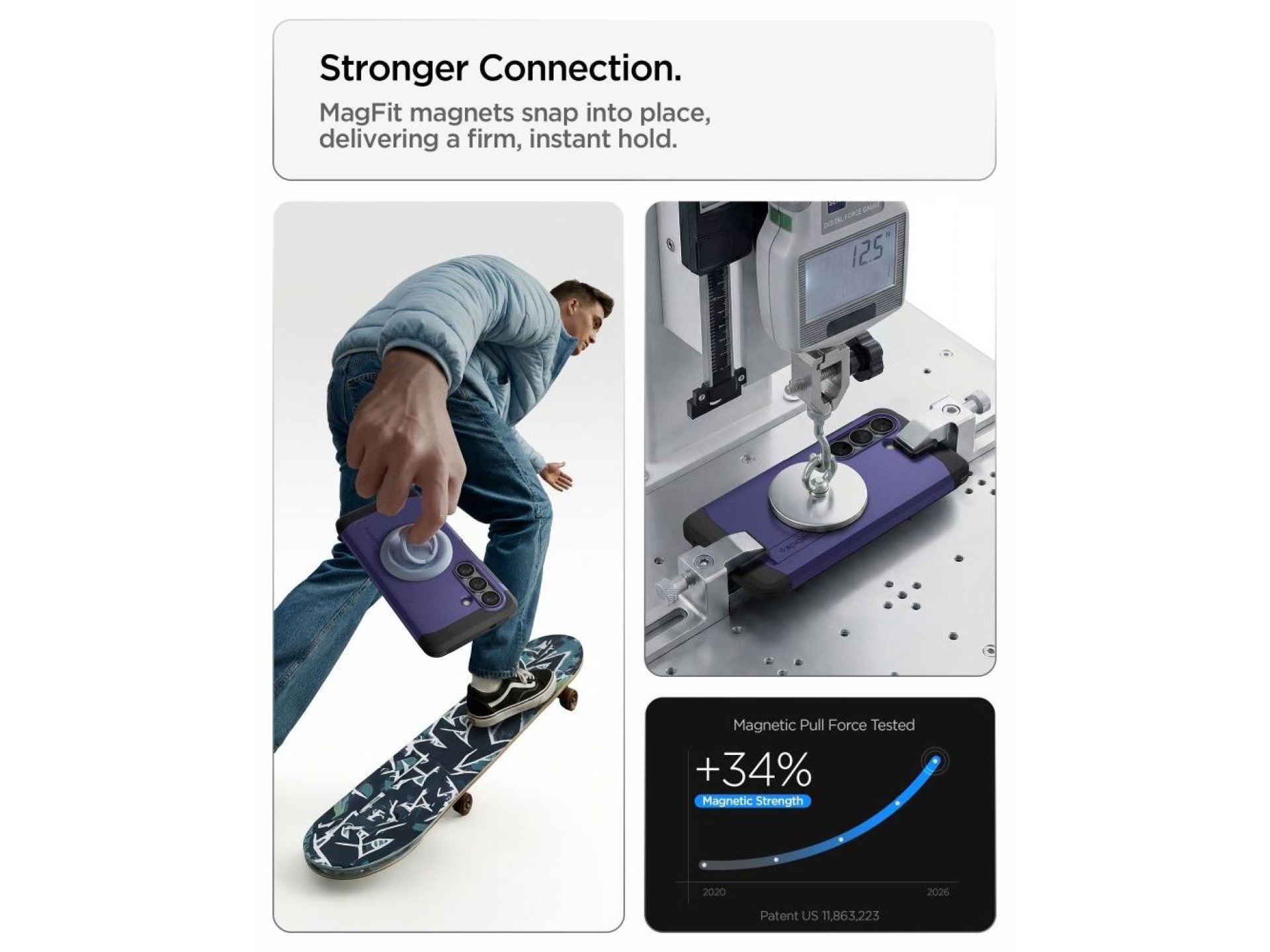 Capa Spigen Tough Armor Mag MagSafe para Samsung Galaxy S26 - Roxa