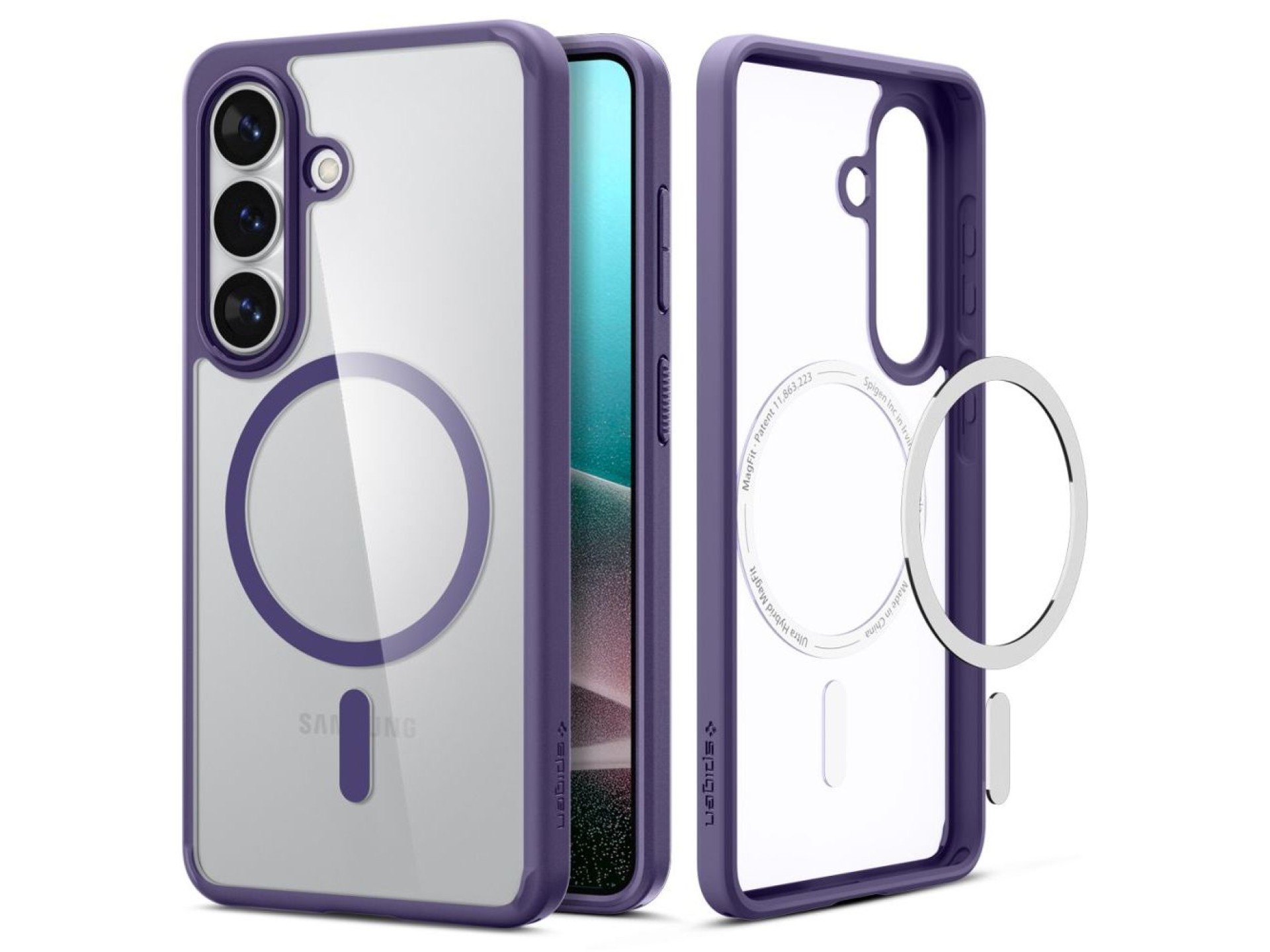 Spigen Ultra Hybrid Mag MagSafe Case for Samsung Galaxy S26 - Clear Purple