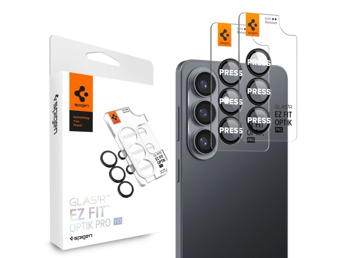 Spigen Glas.Tr Ez Fit Optik Pro HD Camera Cover 2-pack for Samsung Galaxy S26 - Black