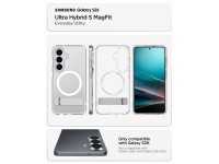 Spigen Ultra Hybrid S Mag MagSafe Case for Samsung Galaxy S26 - Clear and White Spigen Ultra Hybrid S Mag MagSafe Case for Samsung Galaxy S26 - Clear and White