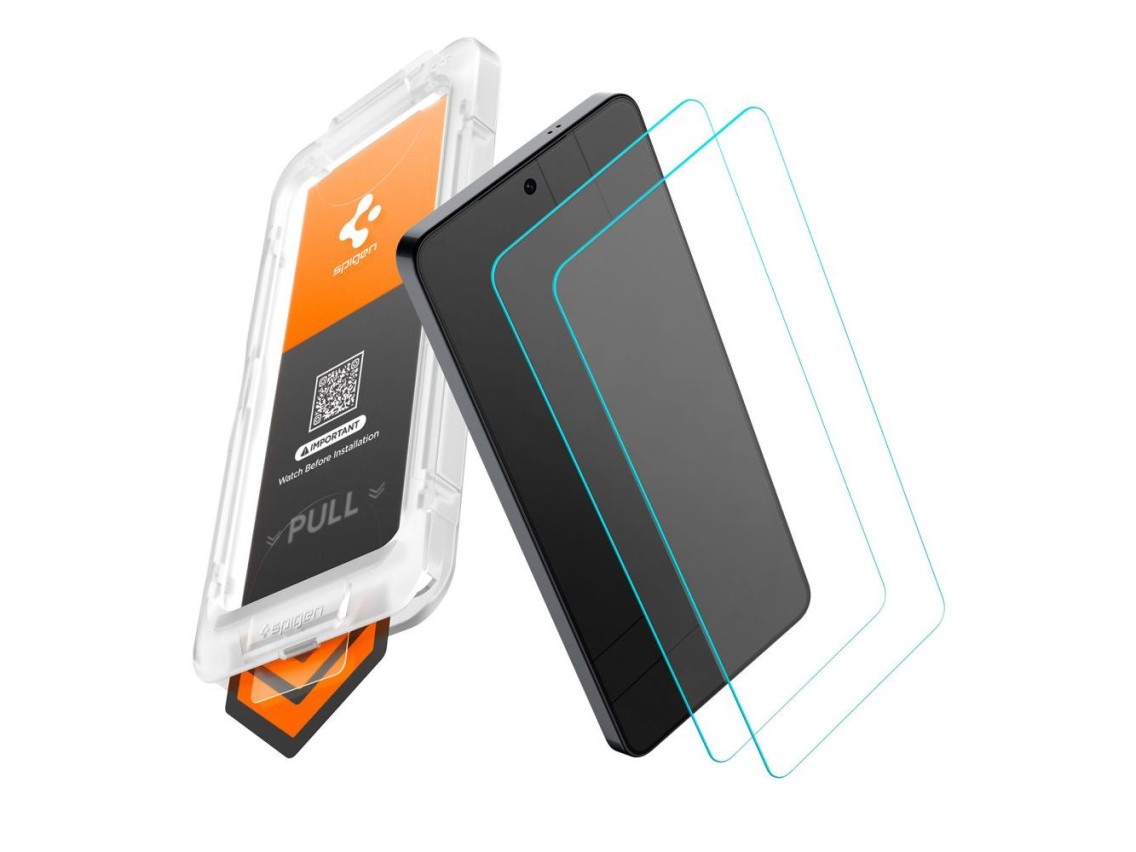 Paquete de 2 protectores de pantalla de vidrio templado Spigen Glas.Tr Ez Fit Pro HD para Samsung Ga