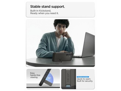 Funda Spigen Tough Armor MagSafe para Samsung Galaxy S26 - Gris