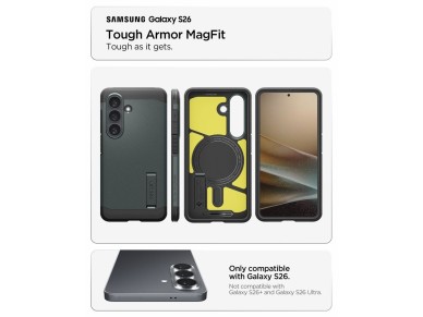 Spigen Tough Armor Mag MagSafe Case for Samsung Galaxy S26 - Green
