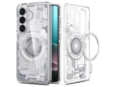 Capa Spigen Ultra Hybrid Mag MagSafe para Samsung Galaxy S26 Zero One - Transparente e Branca Capa Spigen Ultra Hybrid Mag MagSafe para Samsung Galaxy S26 Zero One - Transparente e Branca