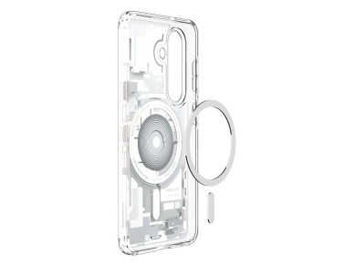 Capa Spigen Ultra Hybrid Mag MagSafe para Samsung Galaxy S26 Zero One - Transparente e Branca Capa Spigen Ultra Hybrid Mag MagSafe para Samsung Galaxy S26 Zero One - Transparente e Branca