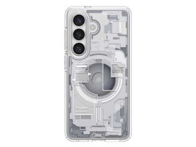 Capa Spigen Ultra Hybrid Mag MagSafe para Samsung Galaxy S26 Zero One - Transparente e Branca Capa Spigen Ultra Hybrid Mag MagSafe para Samsung Galaxy S26 Zero One - Transparente e Branca