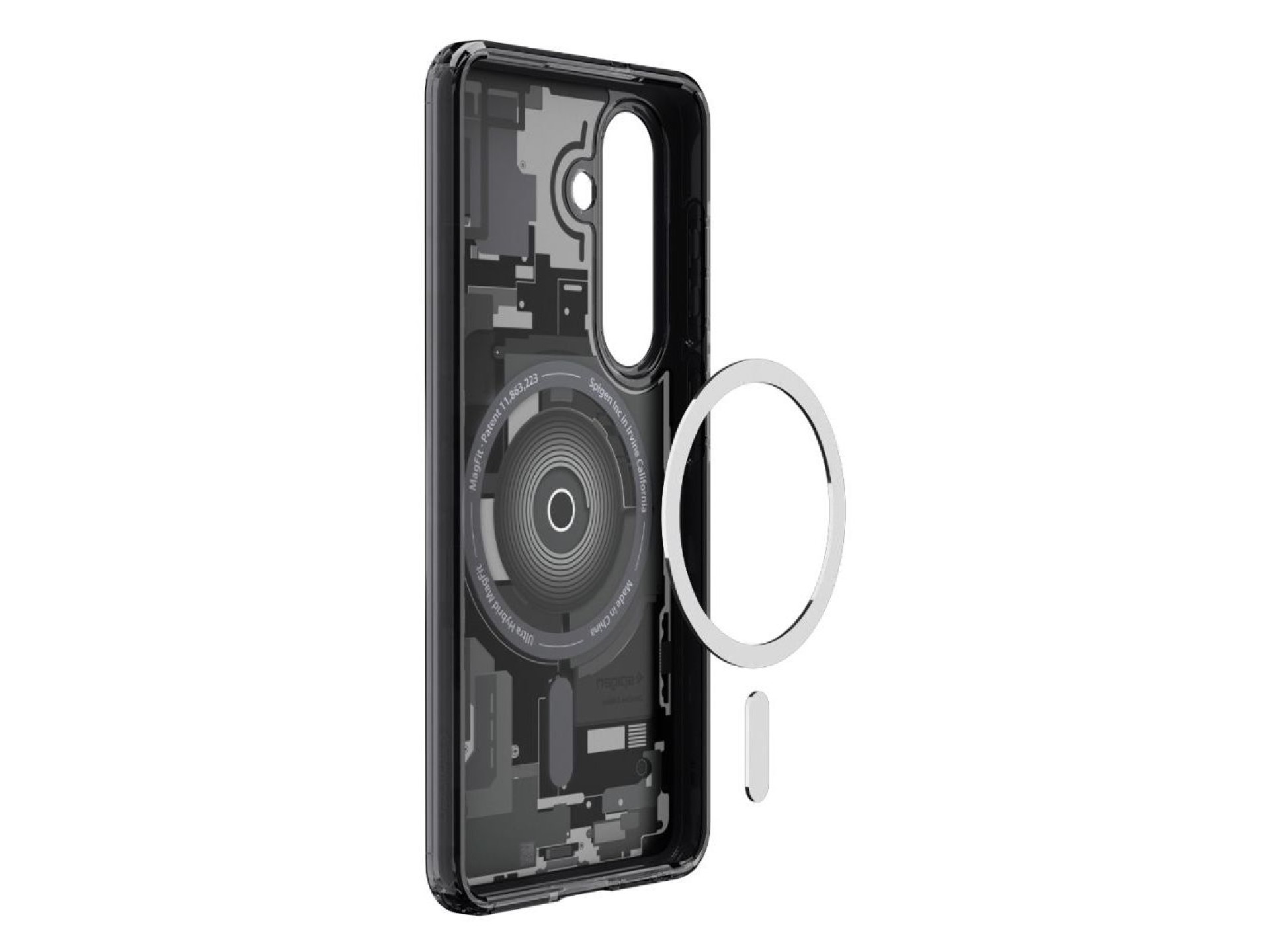 Capa Spigen Ultra Hybrid Mag MagSafe para Samsung Galaxy S26 Zero One - Preto Transparente