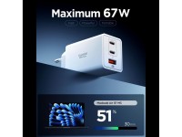 Carregador de parede Spigen Essential EE673EU de 3 portas e 67 W - branco Carregador de parede Spigen Essential EE673EU de 3 portas e 67 W - branco