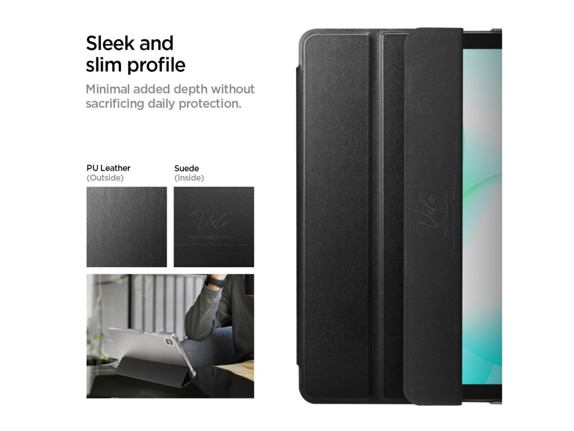 Spigen Smart Fold Case for Samsung Galaxy Tab A9 / A11 - Black