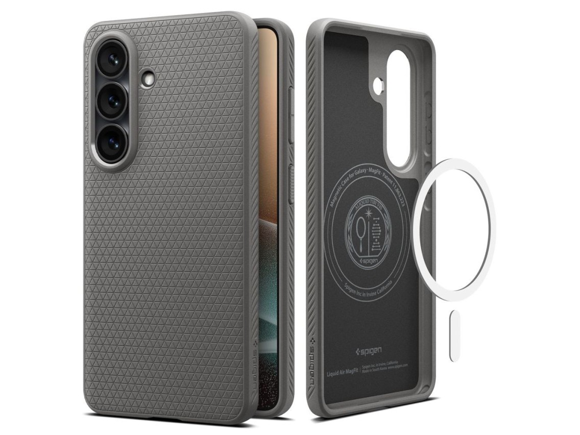 Capa Spigen Liquid Air Mag MagSafe para Samsung Galaxy S26 - Cinza