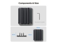 Organizador de mesa Spigen LD208S4 para laptops, tablets, smartphones e teclados - Cinza Organizador de mesa Spigen LD208S4 para laptops, tablets, smartphones e teclados - Cinza