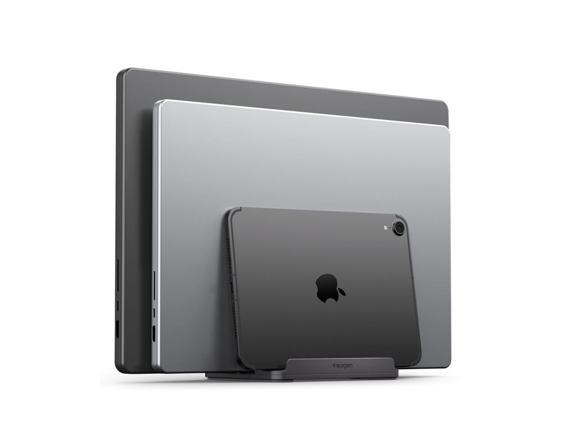 Organizador de mesa Spigen LD208S4 para laptops, tablets, smartphones e teclados - Cinza