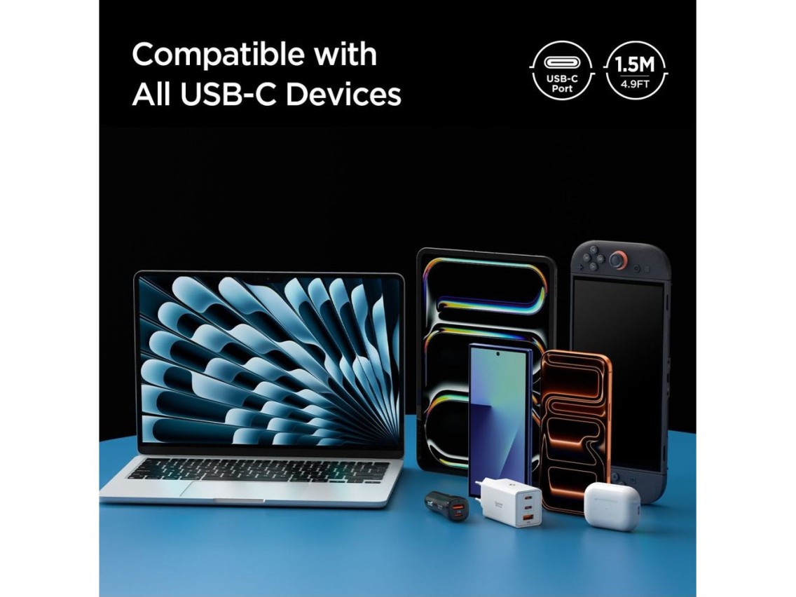 Spigen Essential EB24015CC USB-C / USB-C 240W 150cm Cable - Black