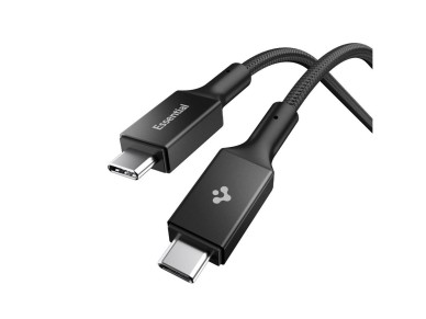 Cabo Spigen Essential EB24015CC USB-C / USB-C 240W 150cm - Preto Cabo Spigen Essential EB24015CC USB-C / USB-C 240W 150cm - Preto