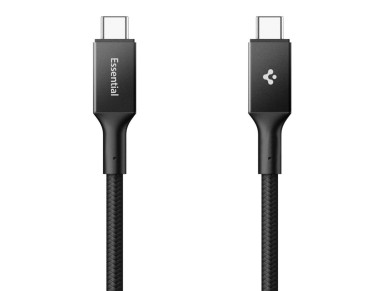 Cabo Spigen Essential EB24015CC USB-C / USB-C 240W 150cm - Preto Cabo Spigen Essential EB24015CC USB-C / USB-C 240W 150cm - Preto