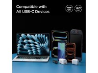 Spigen Essential EB24015CC USB-C / USB-C 240W 150cm Cable - Black Spigen Essential EB24015CC USB-C / USB-C 240W 150cm Cable - Black
