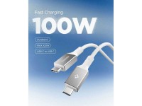 Cable USB-C/USB-C Spigen Essential EB10015CC de 100 W y 150 cm, color blanco Cable USB-C/USB-C Spigen Essential EB10015CC de 100 W y 150 cm, color blanco