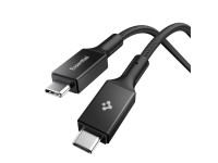 Cable USB-C/USB-C Spigen Essential EB10015CC de 100 W y 150 cm, color negro