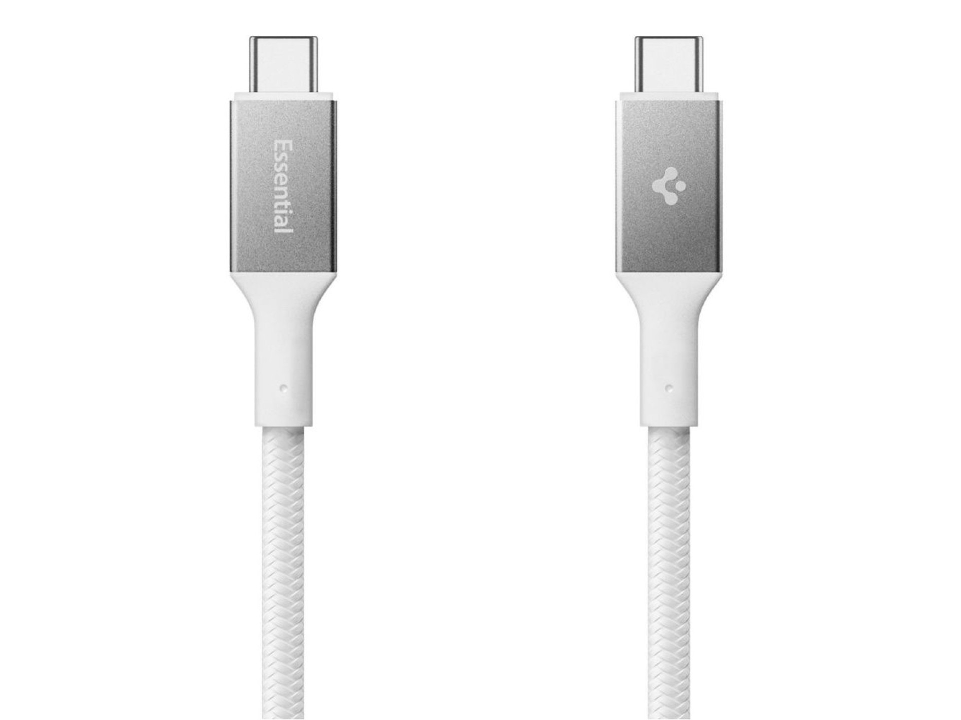 Cable USB-C/USB-C Spigen Essential EB24015CC de 240 W y 150 cm, color blanco
