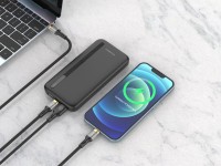 Techancy Power Bank 10000mAh Negro TF2775, �Carga r�pida de 10 W para tel�fonos inteligentes, tablet