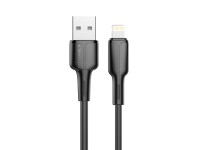 Techancy Cabo De Dados Usb-Lightning Preto 1m TB1659, Carregamento R�pido 2.4a, Suporta Transfer�nci