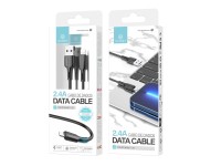 Techancy USB-Lightning Data Cable Black 1m TB1659, 2.4A Fast Charging, Supports Data Transfer, PVC M Techancy USB-Lightning Data Cable Black 1m TB1659, 2.4A Fast Charging, Supports Data Transfer, PVC M