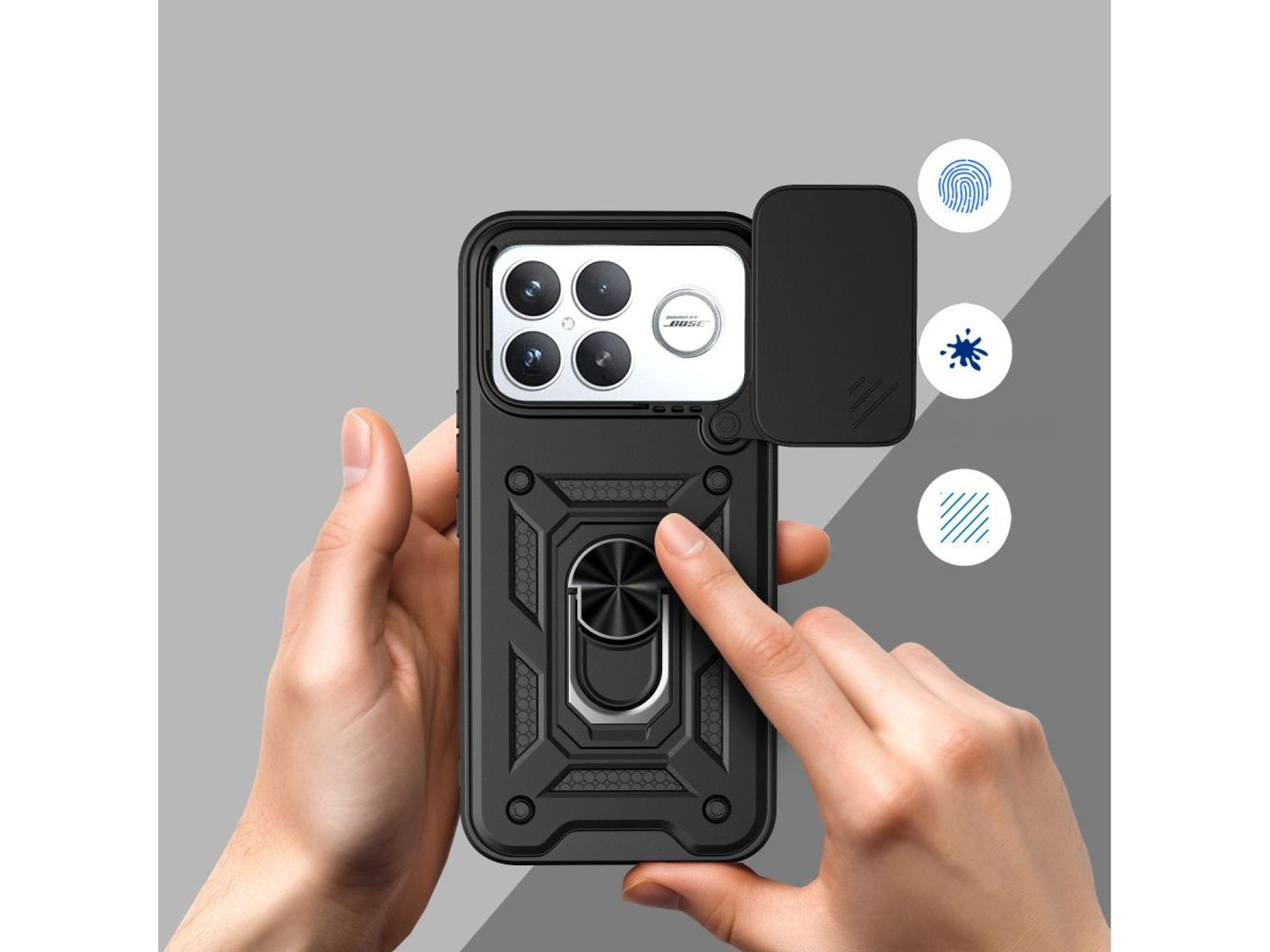 Capa Tech-Protect CamShield Pro para Xiaomi Poco F8 Ultra - Preta