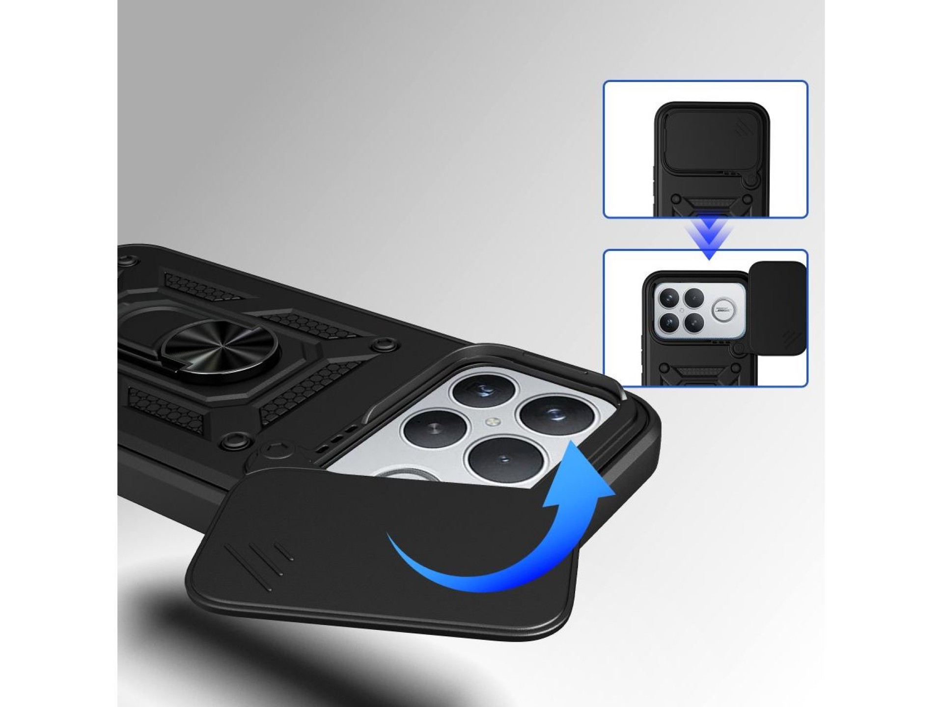 Capa Tech-Protect CamShield Pro para Xiaomi Poco F8 Ultra - Preta