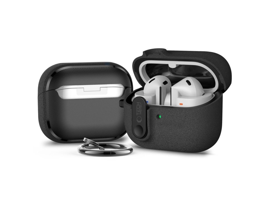 Capa Tech-Protect Slim Hook para Samsung Galaxy Buds 3 / 3 FE / 3 Pro - Preta