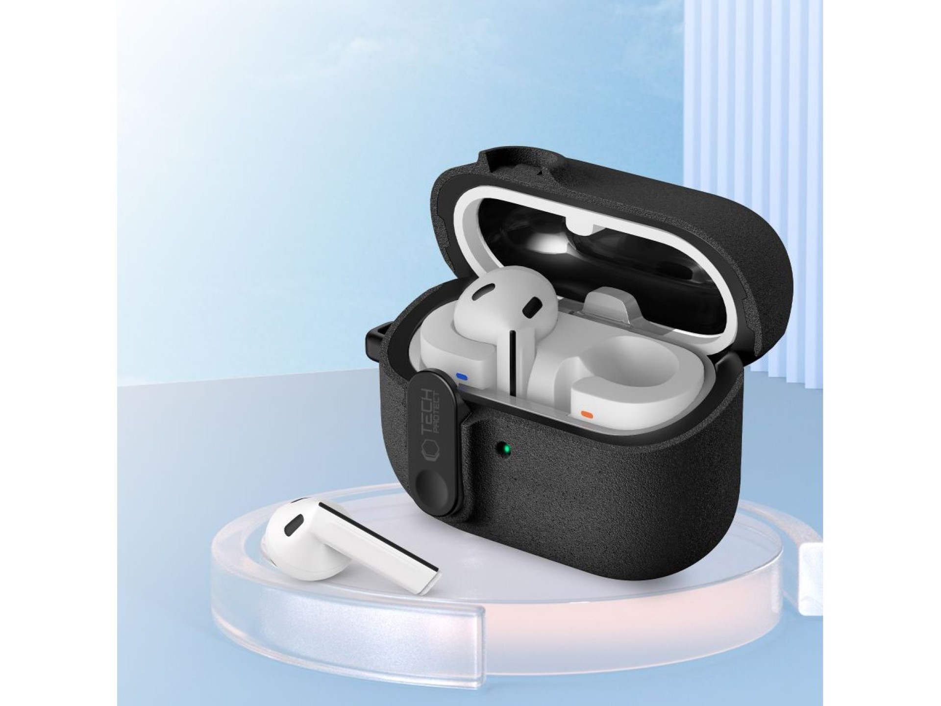Capa Tech-Protect Slim Hook para Samsung Galaxy Buds 3 / 3 FE / 3 Pro - Preta