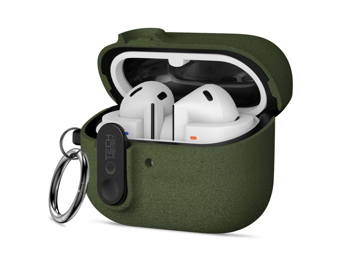 Tech-Protect Slim Hook Case for Samsung Galaxy Buds 3 / 3 FE / 3 Pro - Green