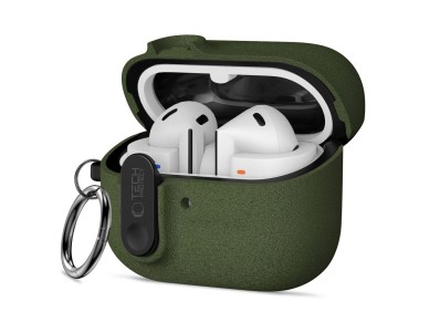 Funda delgada Tech-Protect con gancho para Samsung Galaxy Buds 3 / 3 FE / 3 Pro - Verde