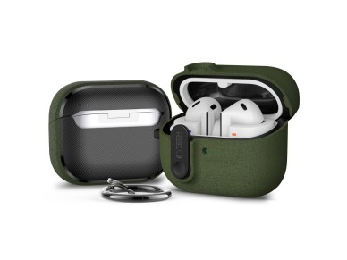 Funda delgada Tech-Protect con gancho para Samsung Galaxy Buds 3 / 3 FE / 3 Pro - Verde