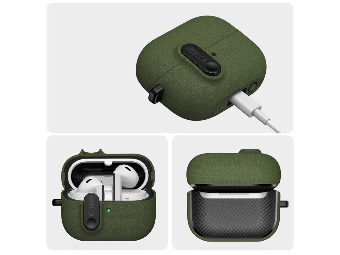Tech-Protect Slim Hook Case for Samsung Galaxy Buds 3 / 3 FE / 3 Pro - Green