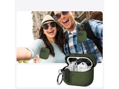 Funda delgada Tech-Protect con gancho para Samsung Galaxy Buds 3 / 3 FE / 3 Pro - Verde