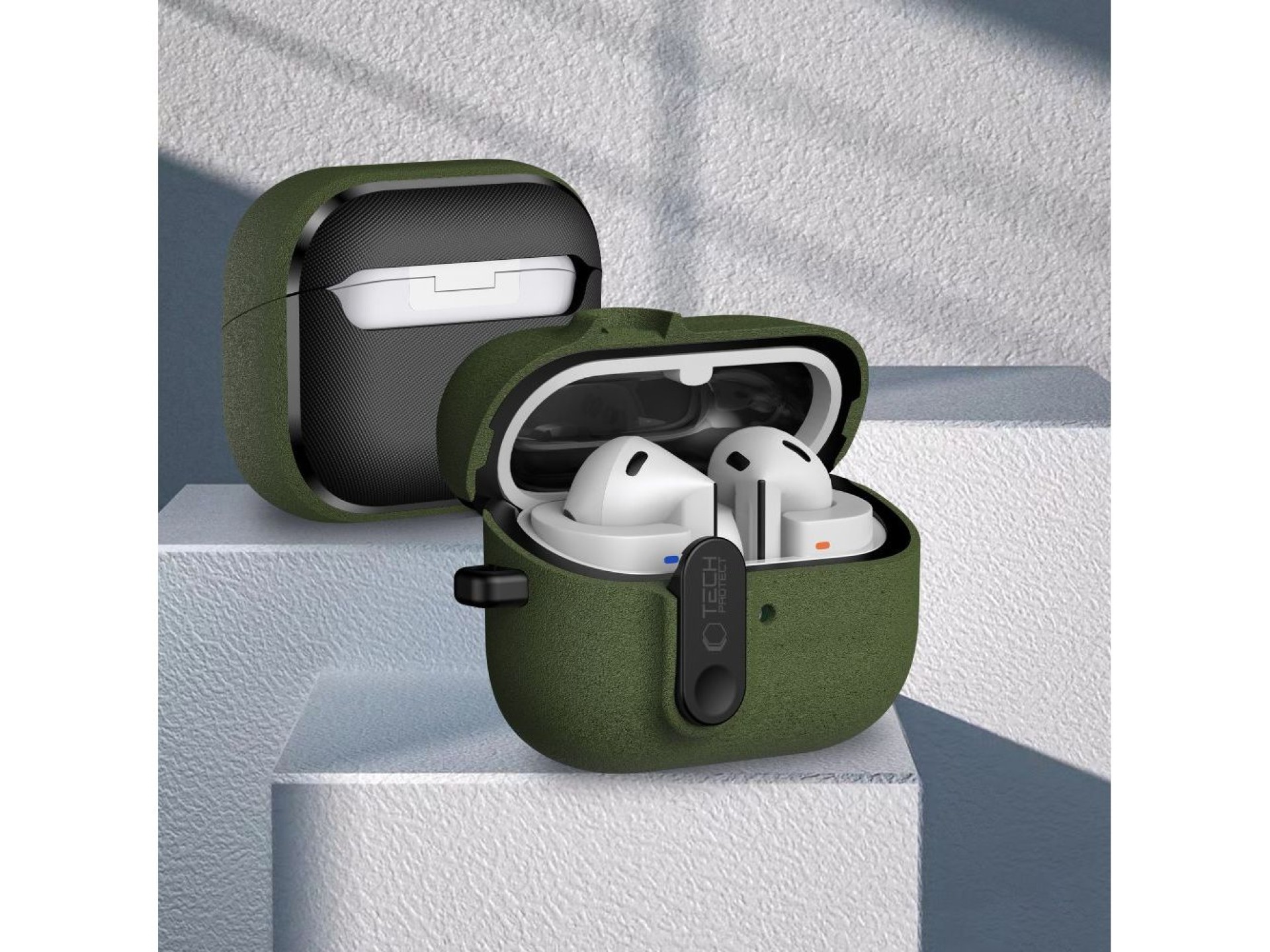 Tech-Protect Slim Hook Case for Samsung Galaxy Buds 3 / 3 FE / 3 Pro - Green