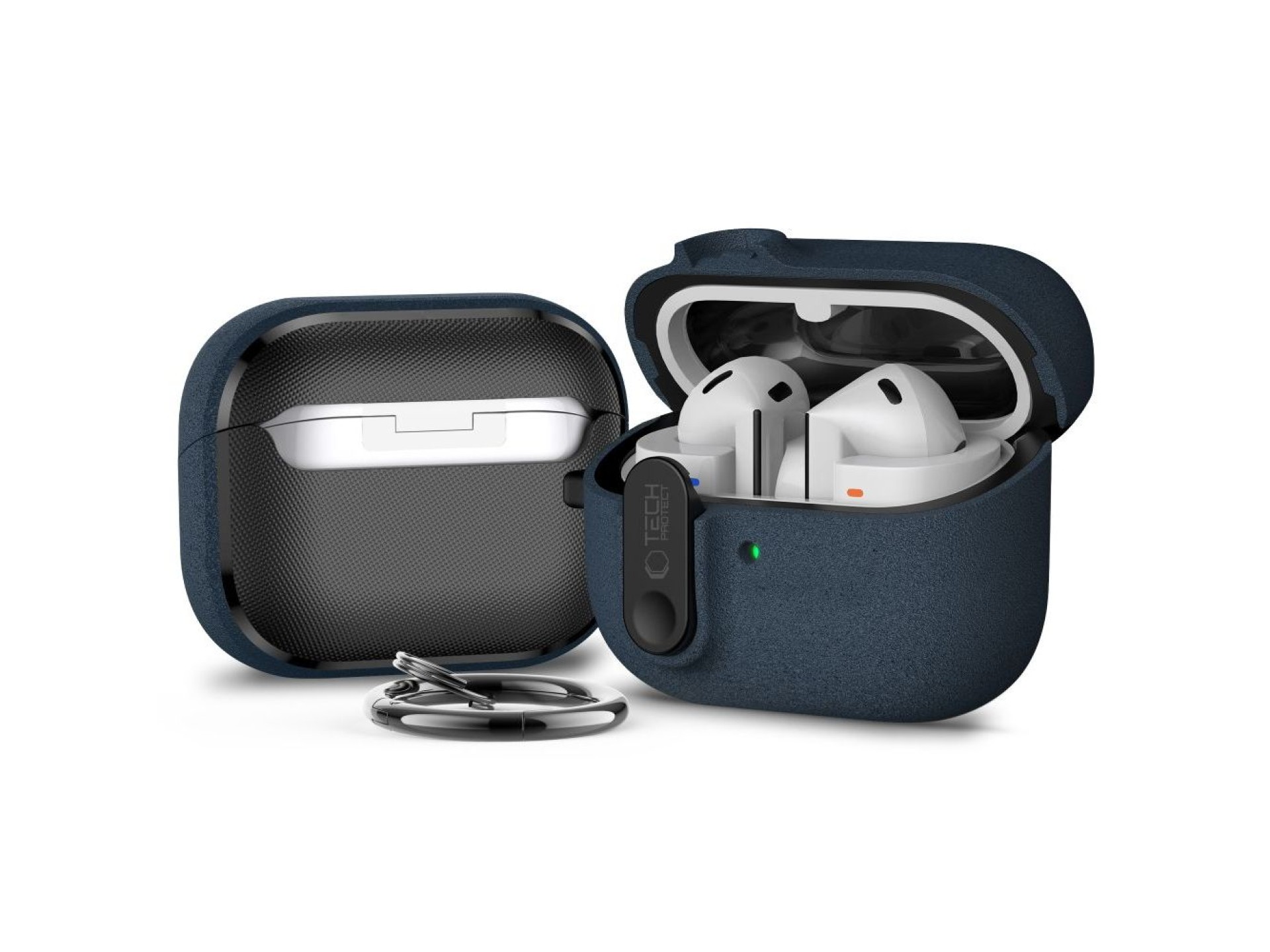 Capa Tech-Protect Slim Hook para Samsung Galaxy Buds 3 / 3 FE / 3 Pro - Azul Marinho