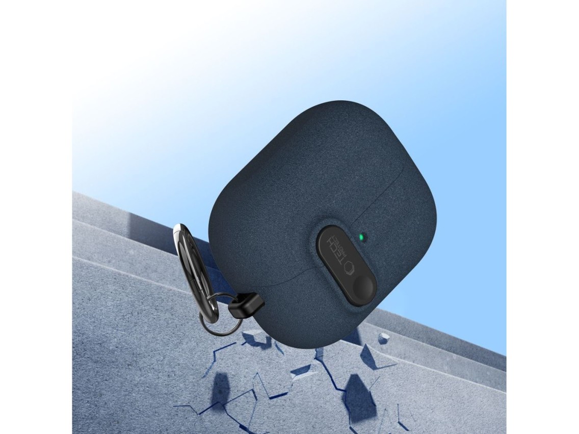 Capa Tech-Protect Slim Hook para Samsung Galaxy Buds 3 / 3 FE / 3 Pro - Azul Marinho