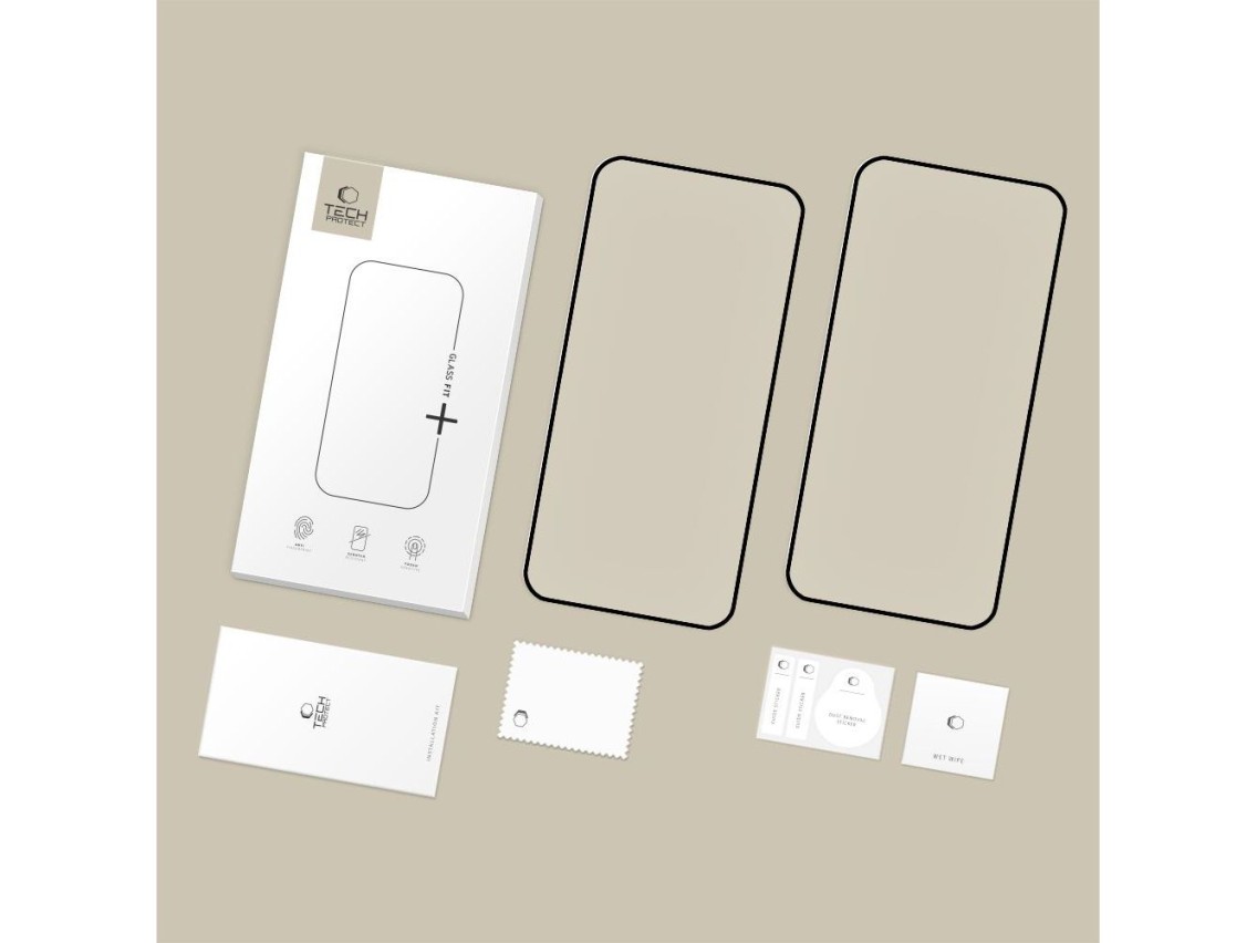 Tech-Protect Glass Fit+ 2-Pack Tempered Glass for Xiaomi Redmi Note 15 Pro 5G - Black
