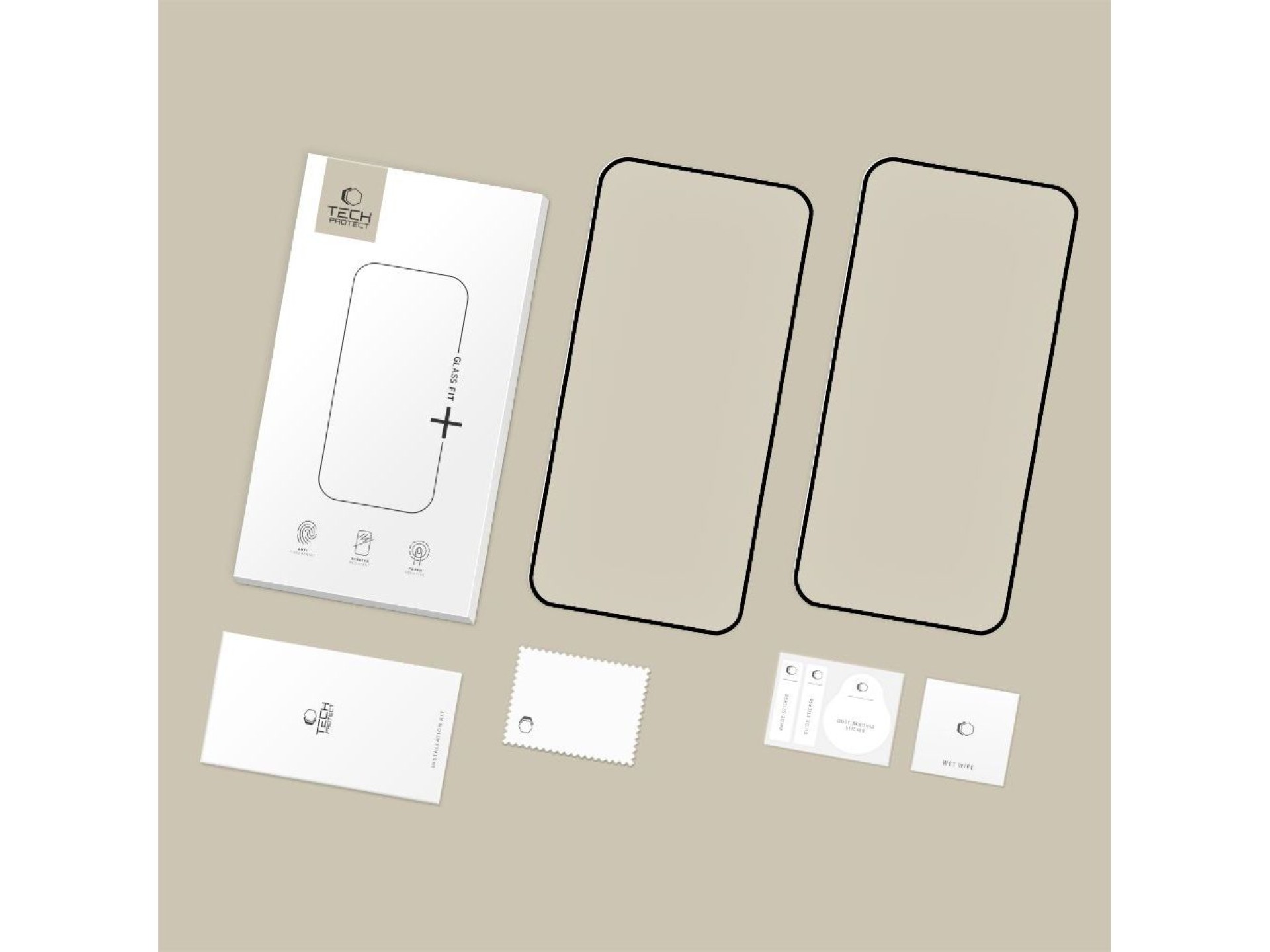 Tech-Protect Glass Fit+ 2-Pack Tempered Glass for Xiaomi Redmi Note 15 Pro 5G - Black