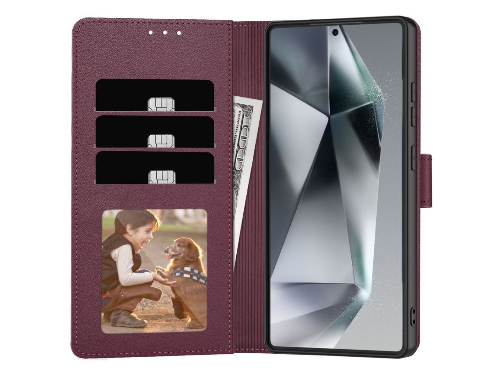 Tech-Protect Wallet Case for Xiaomi Redmi Note 15 Pro 5G - Burgundy
