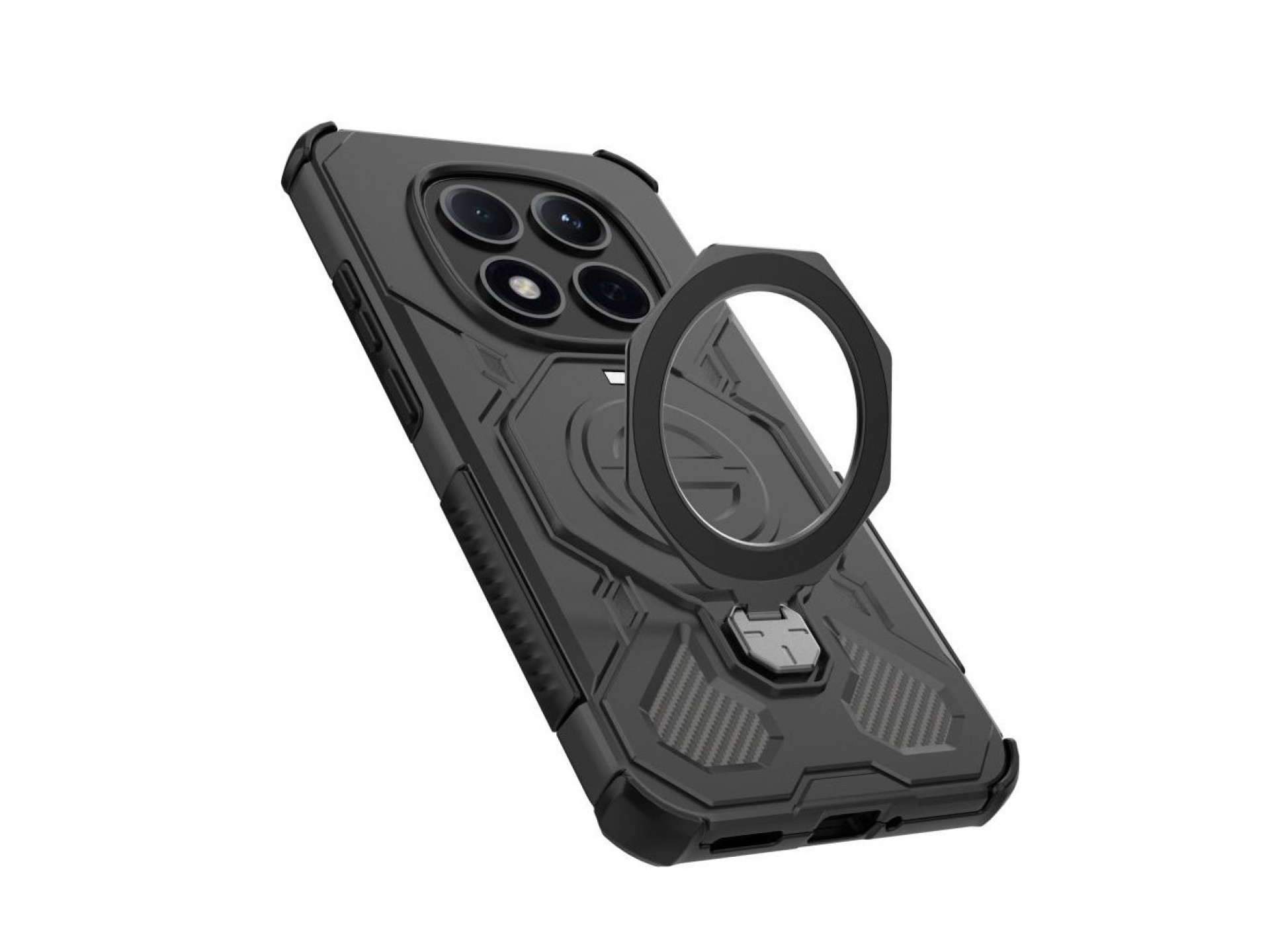 Funda Tech-Protect TacticStand MagSafe para Xiaomi Poco M8 Pro / Xiaomi Redmi Note 15 Pro+ 5G - negr