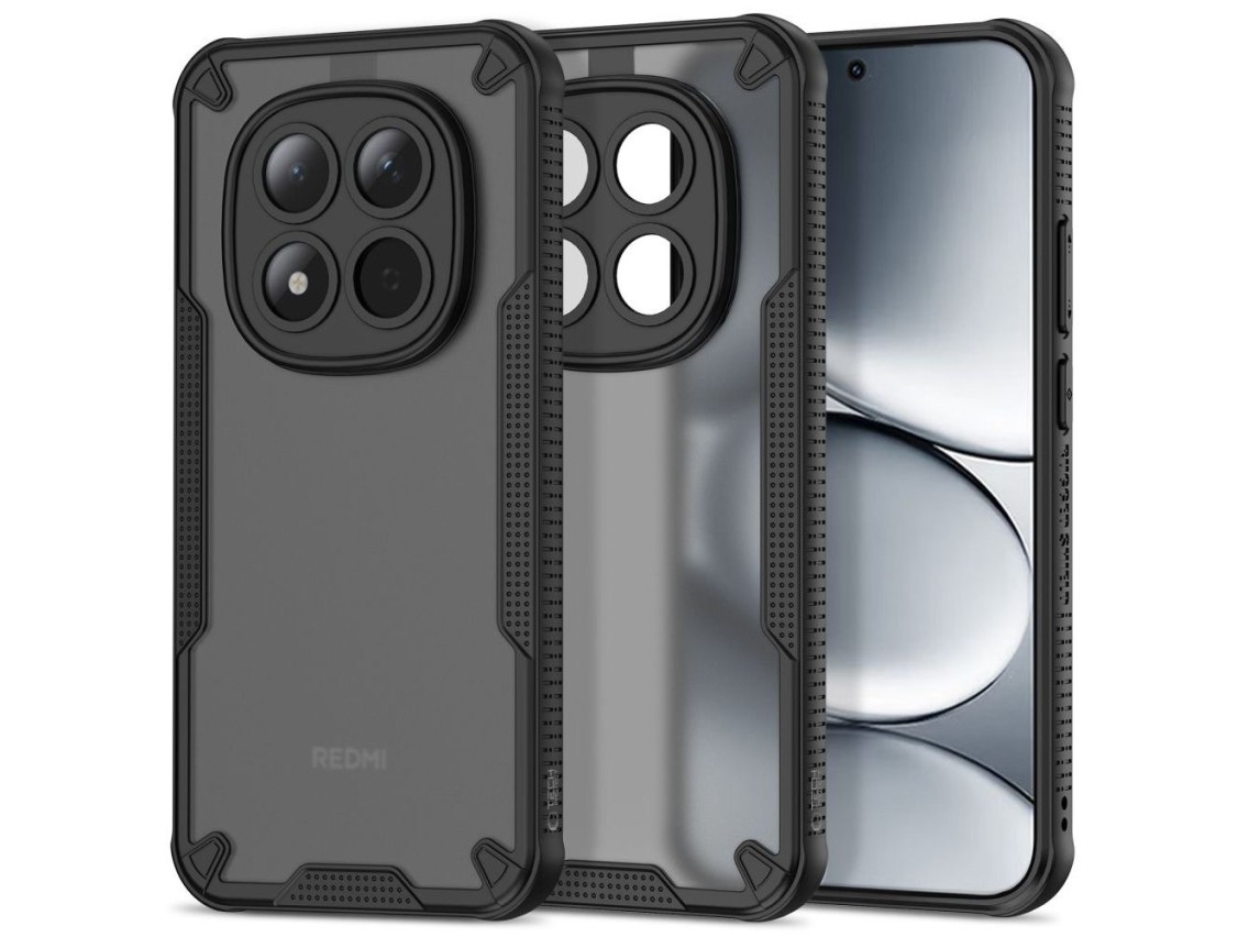 Capa protetora Tech-Protect Rugged Shield para Xiaomi Redmi Note 15 Pro 5G - Preta