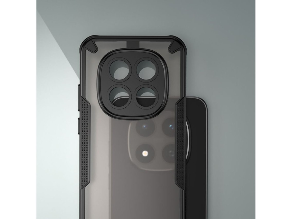 Capa protetora Tech-Protect Rugged Shield para Xiaomi Redmi Note 15 Pro 5G - Preta