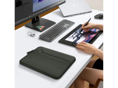 Capa protetora para laptop Tech-Protect de 15 a 16 polegadas - Verde