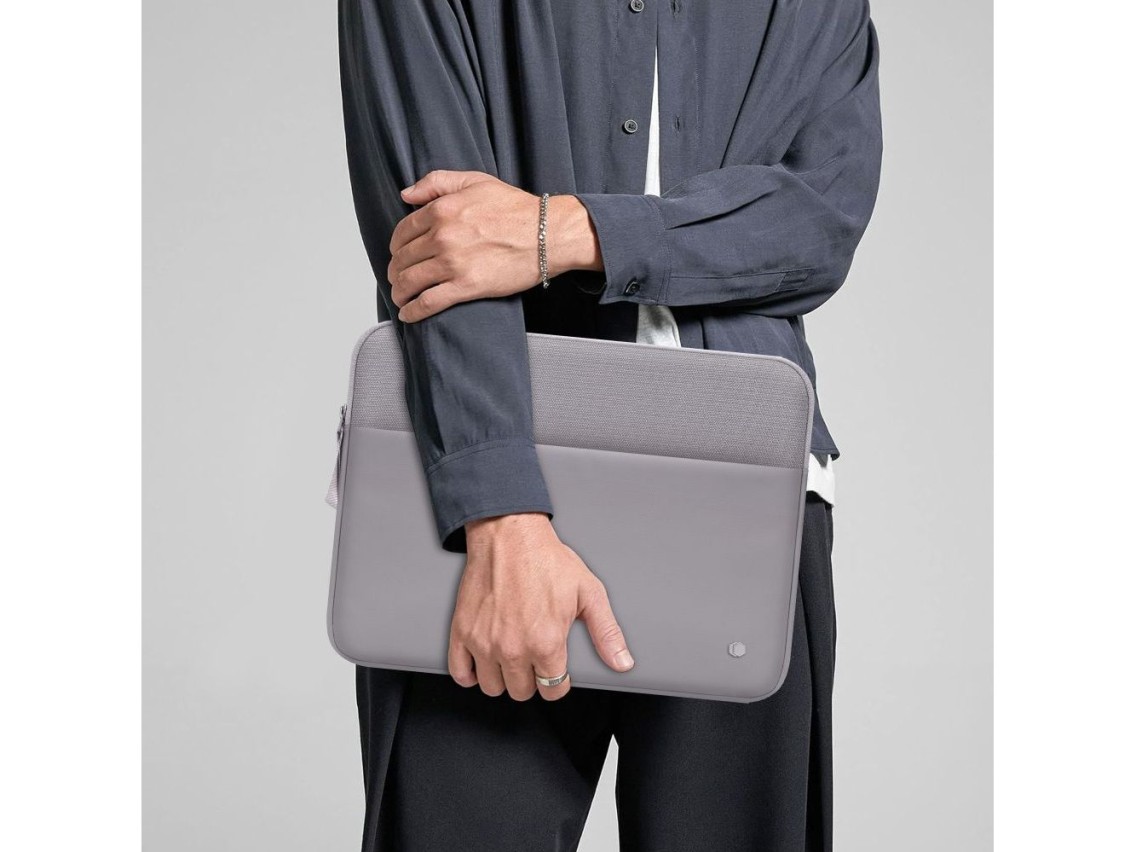 Capa protetora para laptop Tech-Protect de 15 a 16 polegadas - Cinza