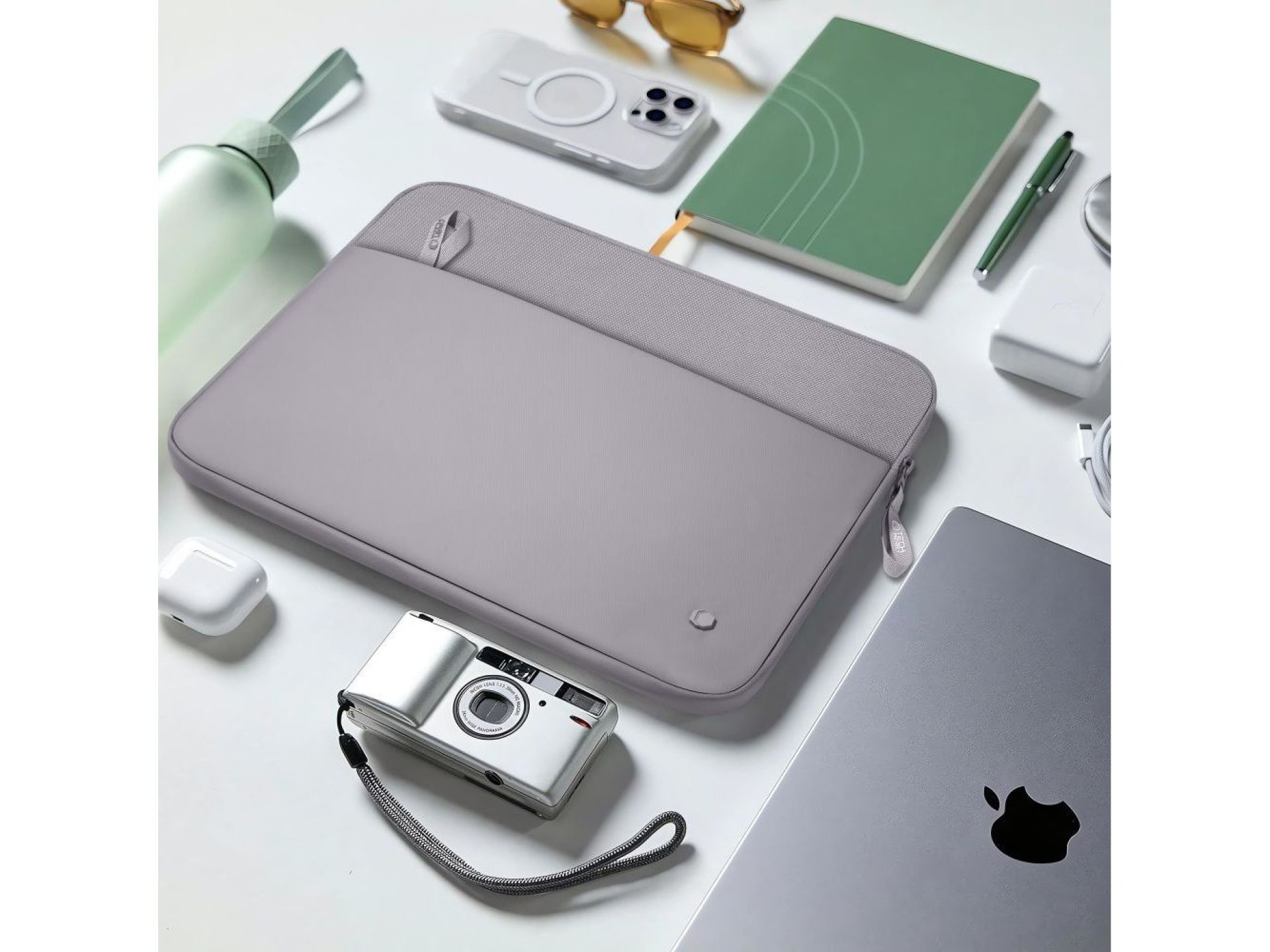 Capa protetora para laptop Tech-Protect de 15 a 16 polegadas - Cinza